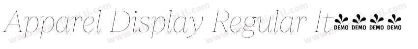 Apparel Display Regular It字体转换